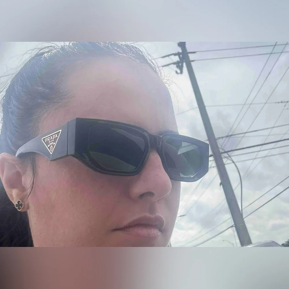 Black Geometric Sunglasses - Picture 10 of 12